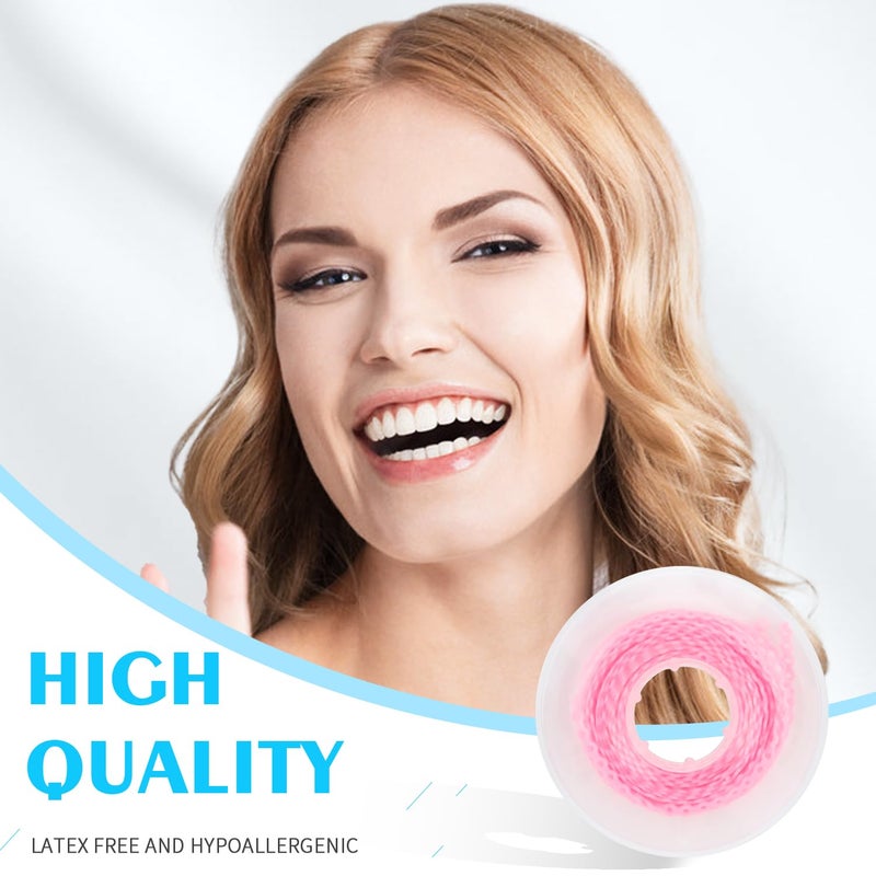 ANNWAH Dental Colorful Orthodontic Braces Rubber Chains,Dental Rubber Chains for Braces Power Chains for Orthodontic Treatment(Short,Pink 20) - Image 2